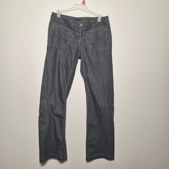 Athleta Stylish Grunge Cargo Utility Denim Pants US 4 - Picture 1 of 5